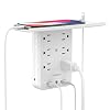 Outlet Extender Multi Plug Socket Shelf, Wall Mount Surge Protector 1700J with 6 Electrical Outlet Splitter 2 USB Port…