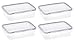 Snapware 1098447 4.5-Cup Airtight Rectangle Container with Purple Seal, Pack of 4 Containers