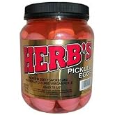 Herb's Pickled Eggs 1/2 Gallon 32 oz