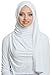 Cotton head scarf, instant black hijab, ready to wear muslim accessories for women (White)