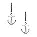 Tropical Beach Vacation Honeymoon Simple Nautical Boat Anchor Lever Back Dangle Earrings For Women Teen .925 Sterling Silver