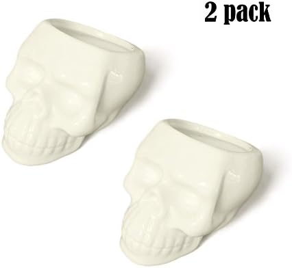 Anydo Creative Ceramic Skull Mini Succulent Plant Pot Cactus Planter Flowerpot (2)
