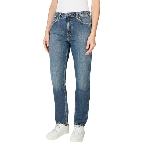 Pepe Jeans Tapered Jeans HW Violet, Azul (Denim-4um), 34W / 30L para Mujer