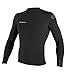 O'Neill Men's Hyperfreak 1.5 mm Long Sleeve Crew Top, Black/Black/Black, Large