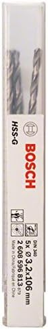 Bosch 5x PRO Metal HSS-G Twist Drill Bit Long Length (for Non-ferrous metals, Steel, diameter 3,20 mm