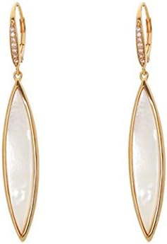 Fronay Co .925 Sterling Silver Cultured Mother of Pearl Gala Drop Earrings