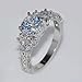 Pixel Jewelry 1985 - 5.80/ct Lab diamond White Sapphire Wedding Ring 10KT White Gold Jewelry Size6