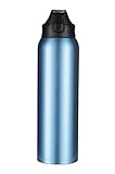 MIRA Double Walled BPA Free Vacuum Insulated Lightweight Sports Travel Water Bottle | Leak-proof One Touch Flip Top Wide Mouth Stainless Steel Water Bottle | 34 Oz (1 Liter)
