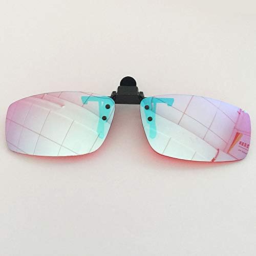Color Blind Clip on Glasses TP-21 for Red Green Color Blindness Silver Coating Lens Sunglasses Flip on for Multiple Occasions