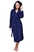 Alexander Del Rossa Womens Turkish Terry Cloth Robe, Thick Hooded Bathrobe, Large-XL Navy Blue (A0105WNBXL)