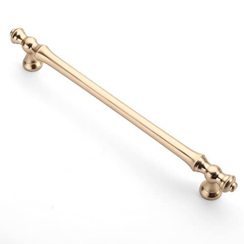 Asidrama 6 Pack Brushed Brass Kitchen Cabinet Handles 7.5 (192mm) Gold Kitchen Cabinet Handles for Cupboard, Drawer, Dresser