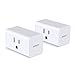 AUKEY Wi-Fi Smart Plug (2 Pack), Mini Socket Compatible with Alexa, Google Assistant, No Hub Required, Compatible with IFTTT and AUKEY Home App