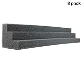 New Level Column Acoustic Wedge Studio Foam Corner Block Finish Corner Wall in Studios or Home Theater (8 Pack)