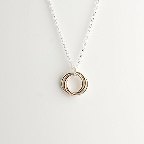 Infinity Love Knot Necklace - Tri-metal