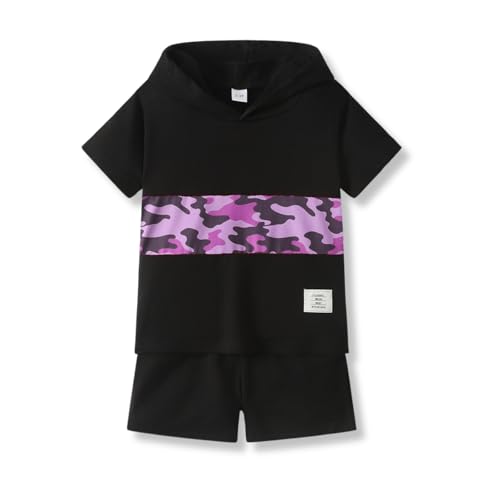 Toddler Boys 2PCS Hoodie Tee & Shorts Set