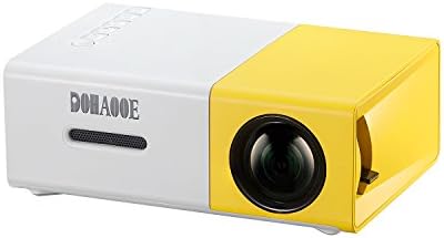 DOHAOOE MP105 Portable Mini Projector With 1080P 30000 Hours LED Life Time Pocket Home Cinema Theater AV USB SD Card HDMI Input Home Entertainment Pico Projector
