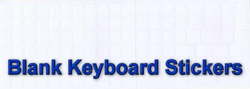 BLANK KEYBOARD STICKERS ON WHITE BACKGROUND