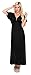 Stanzino Women's V neck Short Sleeve Elastic Waist Maxi Dress