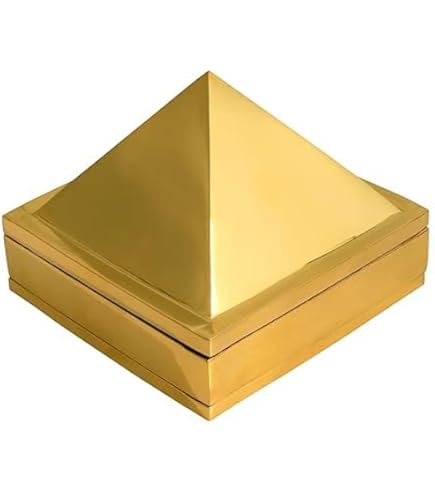 金色 三重塔風 置物 約９５cm Amazon.com: TREEMAISON 金屬Vastu 黃銅金字塔| 3 英吋(約3.5 公分
