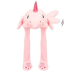 Hopearl Unicorn Hat with Ears Moving Jumping Pop Up