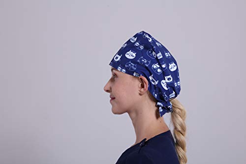 Zaqzeq Adjustable Surgical Cap Scrub Hat Medical Doctor Nurse Sweat Absorption Woman/Man (color19) - Thumbnail 2