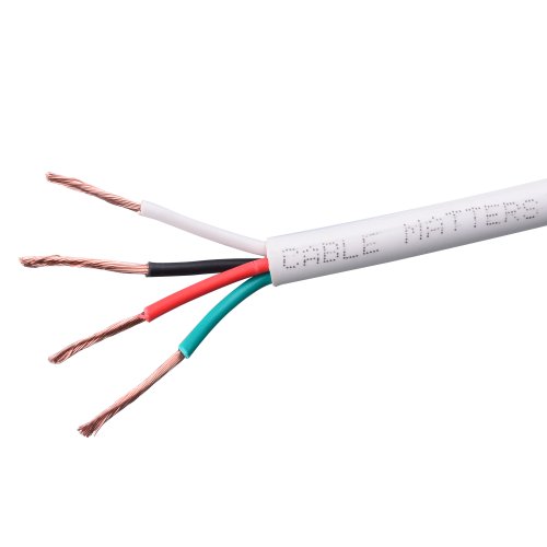 Cable Matters 16 AWG In-Wall Rated (CL2) Oxygen-Free Bare Copper Bi-Wire Speaker Cable 100 Feet