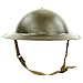 Original WWII Dated British Brodie Steel Helmet in OD Green - Genuine WW2