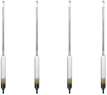 Kimble Chase 52110-1012 Precision Specific Gravity Hydrometer, Graduated from 1.000 Degree-1.220 Degree SG (4-(Pack))