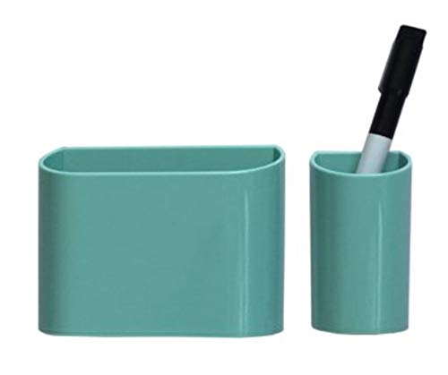 Locker Kit : Mirror, Cork Board, White Board, 6 Inspirational Magnets, 2 Pencil Cups 14 Piece Set (Mint)