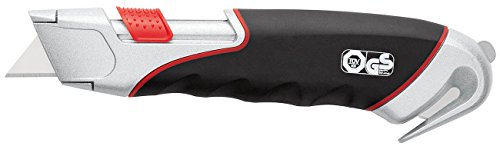 WEDO® 78855 Safety Cuttermes Super | tapijtmes met automatische lemmetterugtrekking | pakketmes met rond lemmet | professionele cutter met 19 mm lemmet