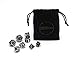 Harbor Loot Full Metal Black and Silver Polyhedral Dice Set Includes Extra D6