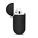 LIKDAY AirPods Case with Strap Protective Silicone Cover with Carabiner for Apple Airpods Accessories ( Black )