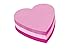 Post-it Notes - 1 Block of 225 Heart Shape Sticky Notes - 70 x 70mm - Sticky Notes for Desk, Office, School and Memos - Pink