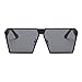 JOJO'S SECRET Oversized Square Sunglasses Metal Frame Flat Top Sunglasses JS009 (Gold/Transparent Red+Gold/Pink, 2.48)