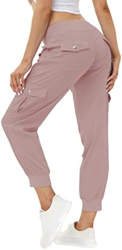 MoFiz Women's Cargo Pants Lightweight Joggers Pants with Elastic