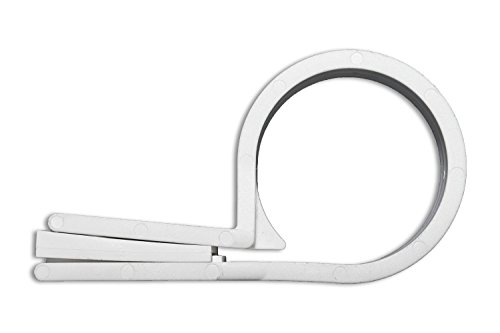 White PP Pipe Clamp, EMT Conduit Strap - 2" (10 Pack) - Thumbnail 2
