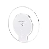 Wireless Charger, KINGCOOL Qi Enabled Smart Wireless Charging Pad Mini Pad for Samsung Galaxy 6/6 edge and All Qi Standard Compatible Devices (White)