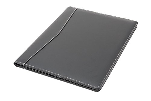 Executive PU Leather Portfolio, designed for professional meetings and interviews, Padfolio with legal pad and business card slots (-502)