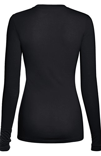 MEDPRO Women's Medical Scrub Solid Long Sleeve Undershirt Multi Pack Black L