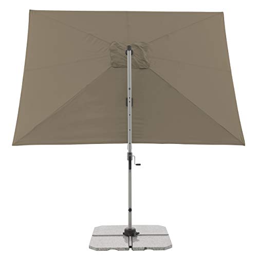 doppler Sonnenschirm SP-AZ 320x240 Rechteckiger Ampelschirm - 360° drehbar - Neigbar - ca. 320 x 240 cm - Greige-Taupe – Bild 5