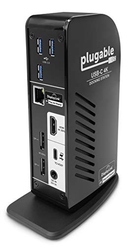 その他 plugable USB-C 4K DOCKING STATION Plugable USB-C Triple 4K Display Docking Station with