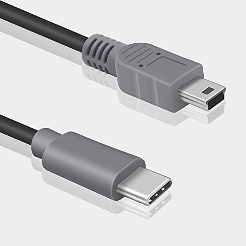 Duttek Mini USB to USB C OTG Cable, USB C Male to Mini USB 5Pin Male