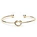 WeiVan Gold Adjustable Tie The Knot Cuff Bangle Love Knot Bangle Bracelet Wedding Jewelry