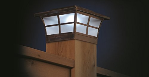 Classy Caps SL086 Plated Prestige Solar Post Cap, 6" x 6", Copper