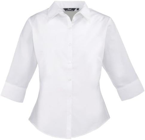 Ladies 3/4 Sleeve Poplin Blouse