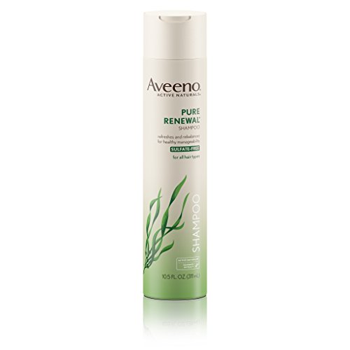 Aveeno Pure Renewal Hair Shampoo, Moisturizing Shampoo with Seaweed Extract, Sulfate-Free Formula 10.5 fl. oz