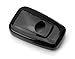 iJDMTOY Glossy Metallic Black Exact Fit Key Fob Shell Cover Compatible with 2017/2018-up Toyota Camry Prius Prime Mirai C-HR, etc w/Push Start Engine Feature