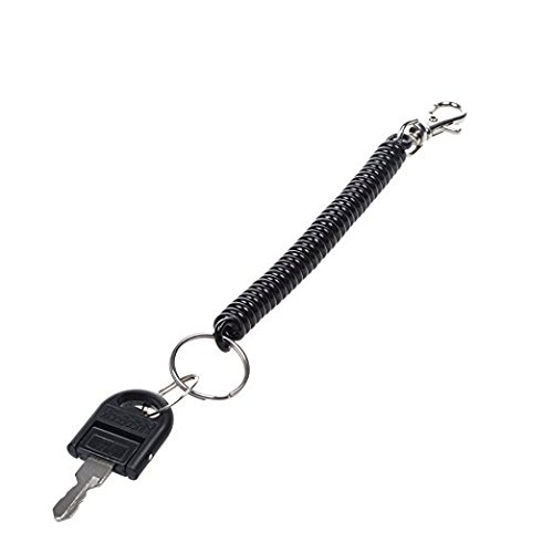image for QYanY Coil Springs Keychain Cellphone Snap Hook Holder Retractable Coi
