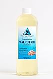 Walnut Oil Organic by H&B OILS CENTER Cold Pressed Premium Quality Natural 100% Pure 16 oz