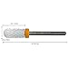 Pana (Grit: XXC - 2X COARSE) Professional USA Ceramic White Smooth Top LARGE Barrel Bit Nail Drill 3/32